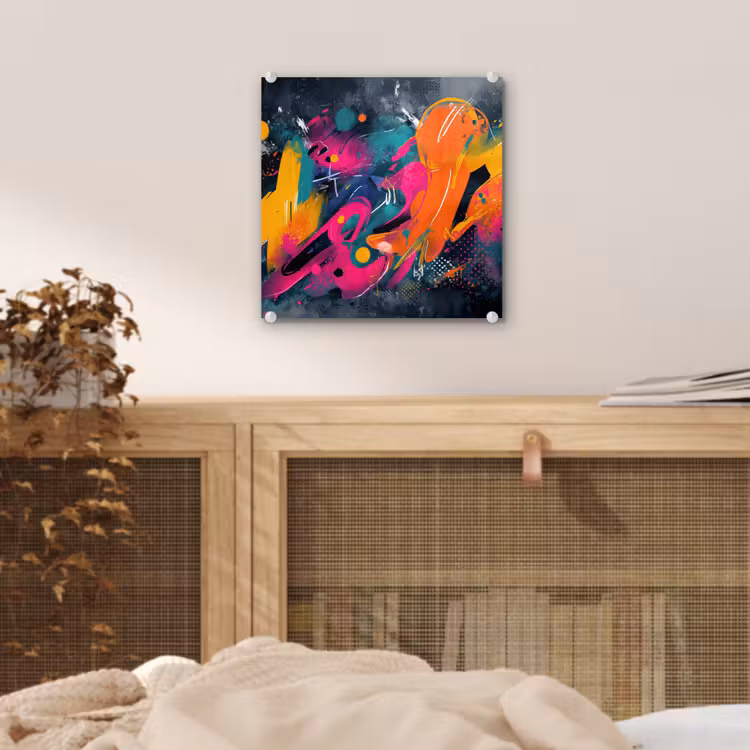 Abstract - Graffiti - Kleurrijk - Verfspatten plexiglas 5mm klein -sfeer4