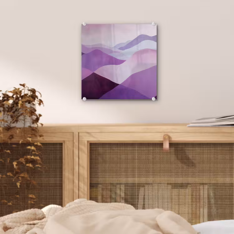 Abstract - Heuvels - Landschap - Paars plexiglas 5mm klein -sfeer4