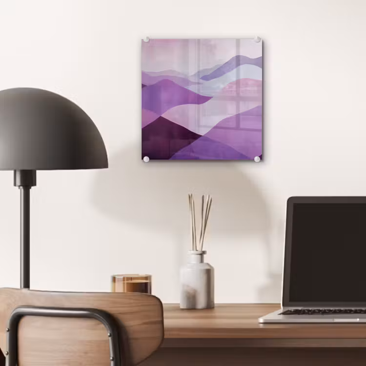 Abstract - Heuvels - Landschap - Paars plexiglas 5mm klein -sfeer6