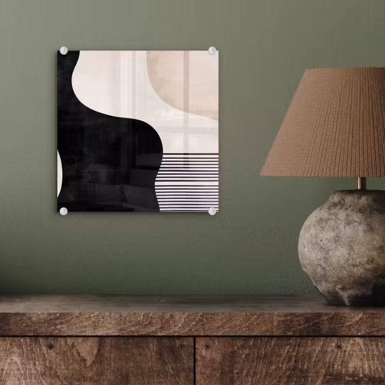 Abstract - Japandi - Beige - Modern plexiglas 5mm klein -sfeer3