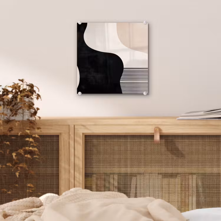 Abstract - Japandi - Beige - Modern plexiglas 5mm klein -sfeer4