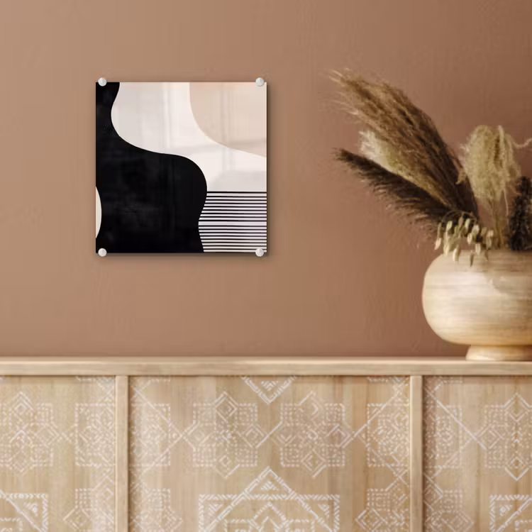 Abstract - Japandi - Beige - Modern plexiglas 5mm klein -sfeer5