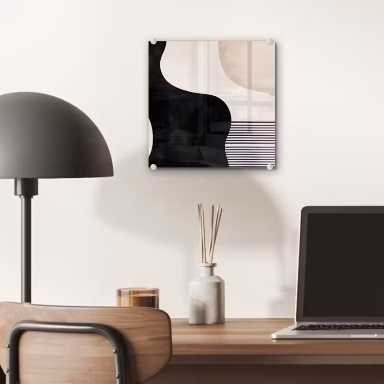 Abstract - Japandi - Beige - Modern plexiglas 5mm klein -sfeer6