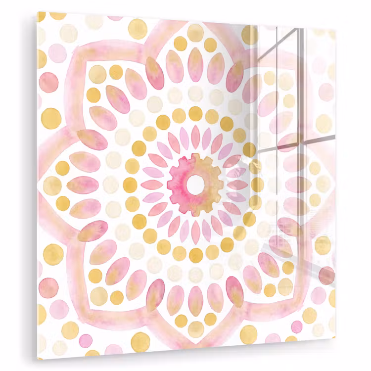 Abstract - Mandala - Kunst - Modern - Roze plexiglas 5mm klein -zzzproduct_nieuw