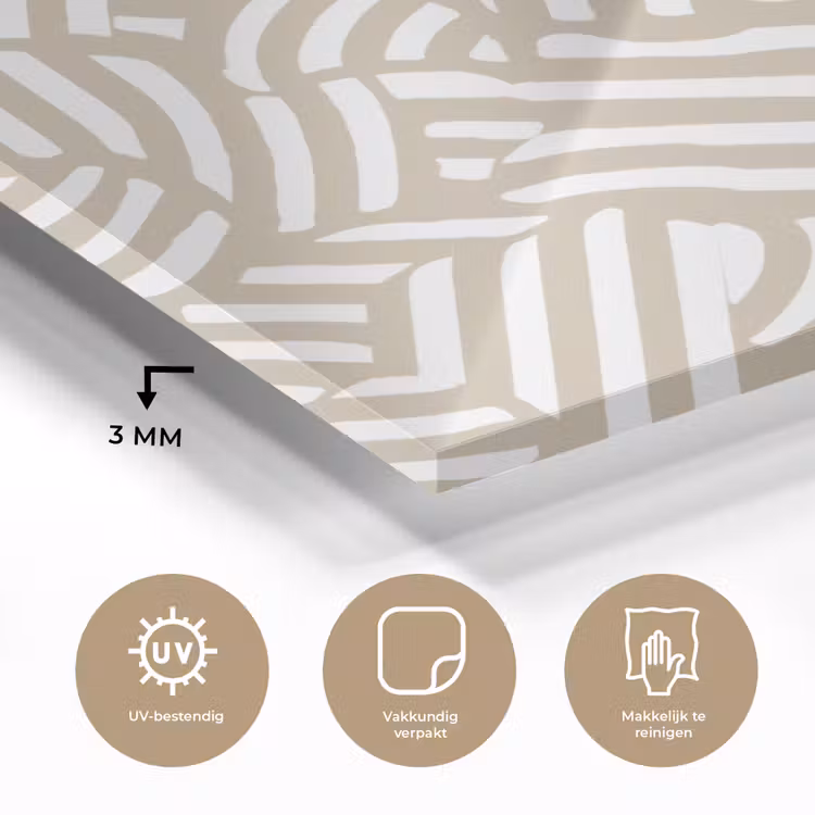 Abstract - Modern - Beige plexiglas 5mm klein 11 -sfeer2