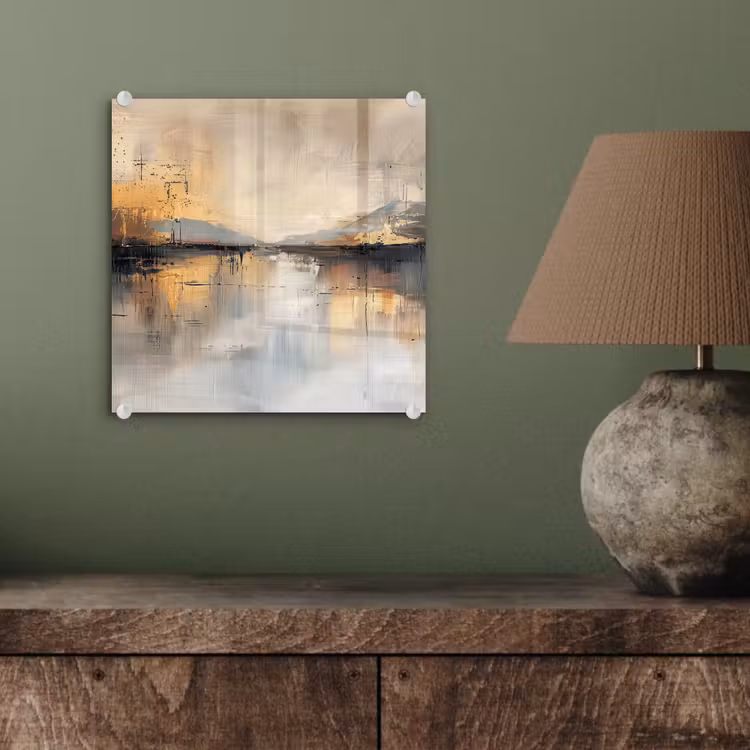 Abstract - Modern - Beige - Aesthetic - Goud plexiglas 5mm klein -sfeer3