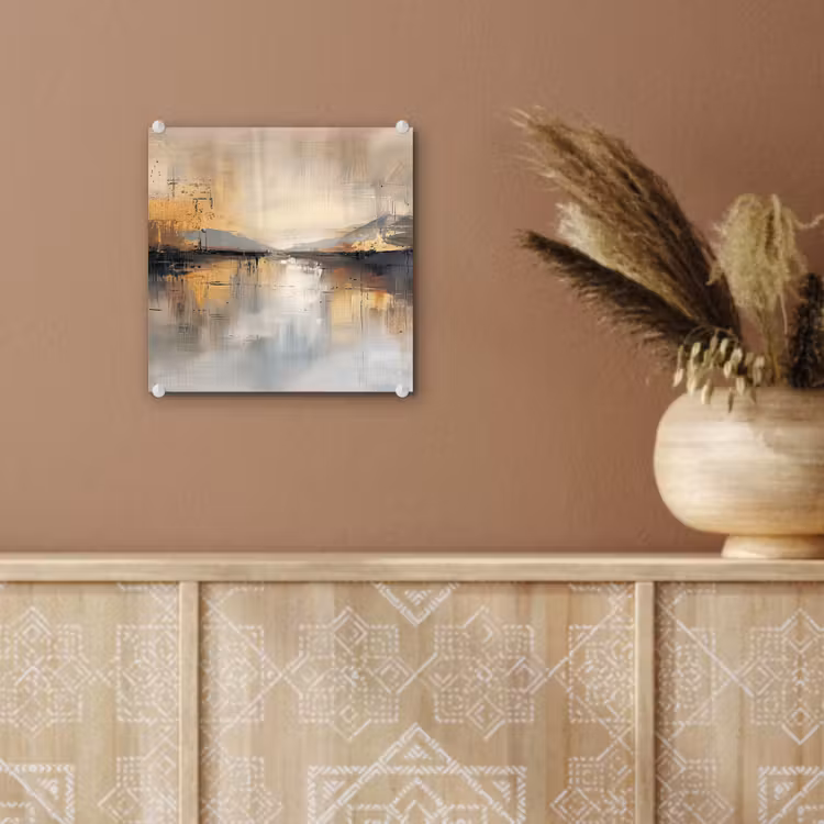 Abstract - Modern - Beige - Aesthetic - Goud plexiglas 5mm klein -sfeer5
