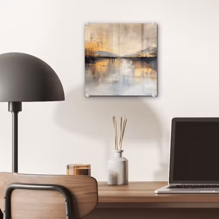 Abstract - Modern - Beige - Aesthetic - Goud plexiglas 5mm klein -sfeer6