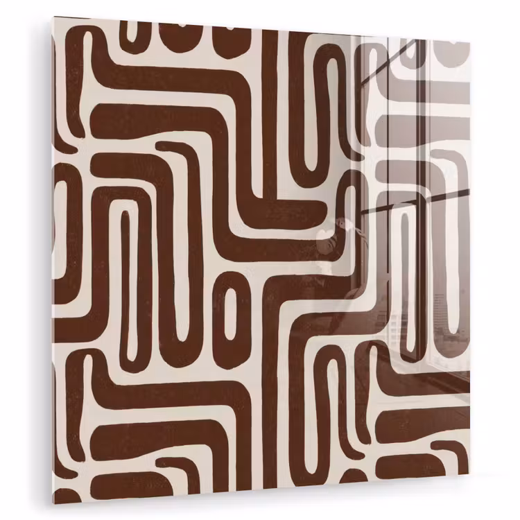 Abstract - Patroon - Bruin plexiglas 5mm klein 11 -zzzproduct_nieuw