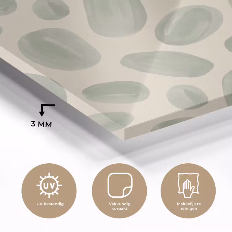 Abstract - Patroon - Organisch - Groen - Modern plexiglas 5mm klein -sfeer2