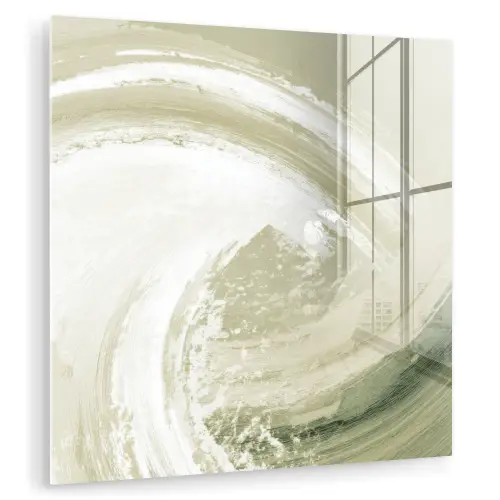 Abstract - Penseelstreken - Golven - Groen plexiglas 5mm klein -zzzproduct_nieuw