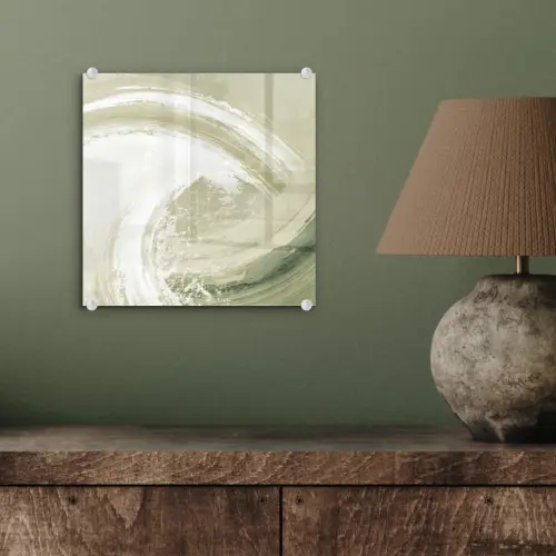 Abstract - Penseelstreken - Golven - Groen plexiglas 5mm klein -sfeer3