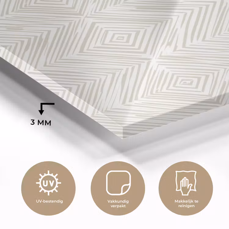 Abstract - Ruiten - Beige plexiglas 5mm klein 11 -sfeer2