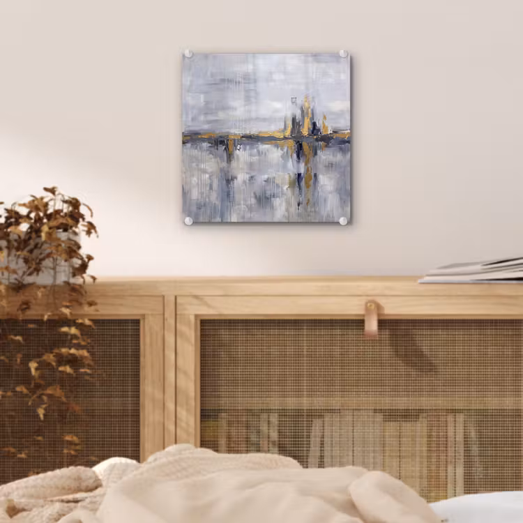Abstract - Structuur - Goud - Grijs - Modern plexiglas 5mm klein -sfeer4