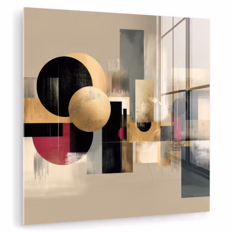 Abstract - Vormen - Beige - Texturen plexiglas 5mm klein -zzzproduct_nieuw