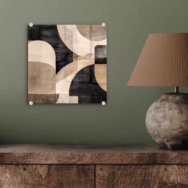 Abstract - Vormen - Modern - Beige plexiglas 5mm klein -sfeer3