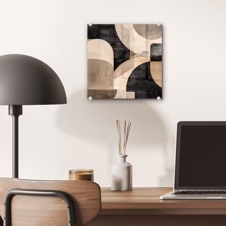 Abstract - Vormen - Modern - Beige plexiglas 5mm klein -sfeer6