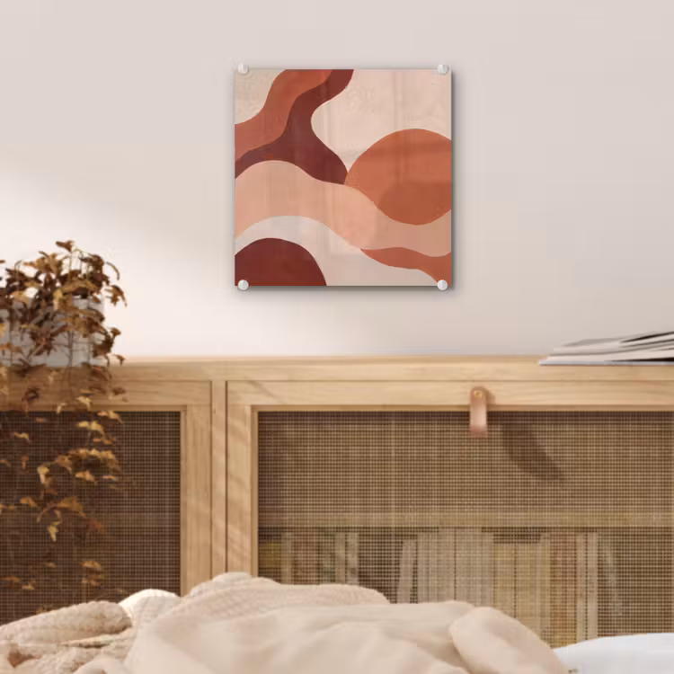 Abstract - Vormen - Organisch - Aardetinten - Modern plexiglas 5mm klein -sfeer4