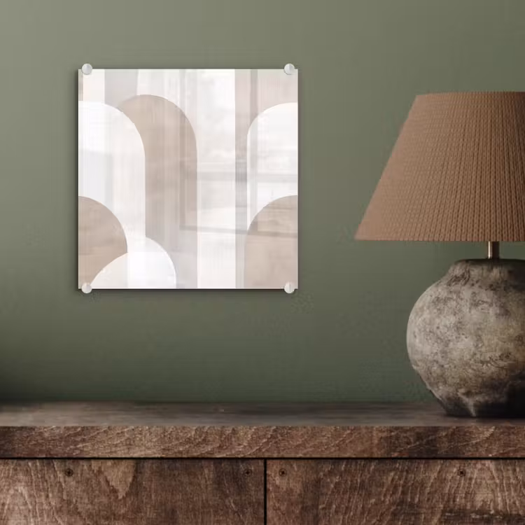 Abstracte bogen - Modern - Beige plexiglas 5mm klein -sfeer3