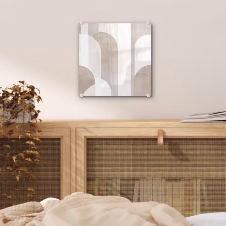 Abstracte bogen - Modern - Beige plexiglas 5mm klein -sfeer4