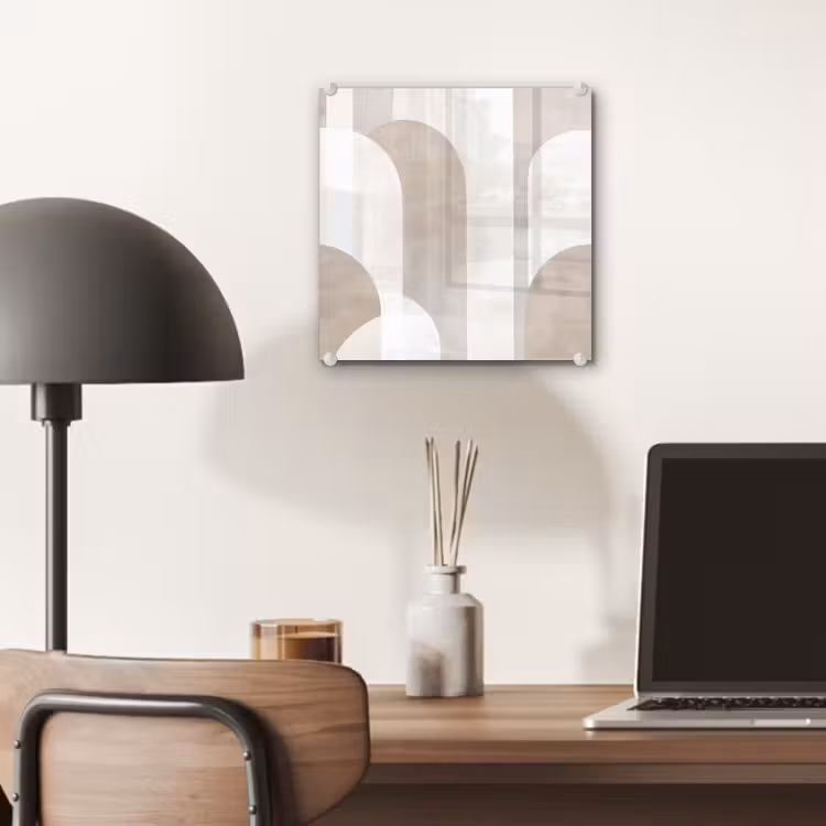 Abstracte bogen - Modern - Beige plexiglas 5mm klein -sfeer6