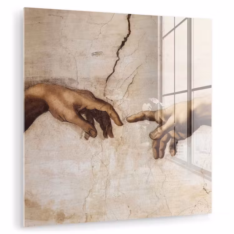 Adam - Michelangelo - Schilderij - Creation of Adam plexiglas 5mm klein -zzzproduct_nieuw