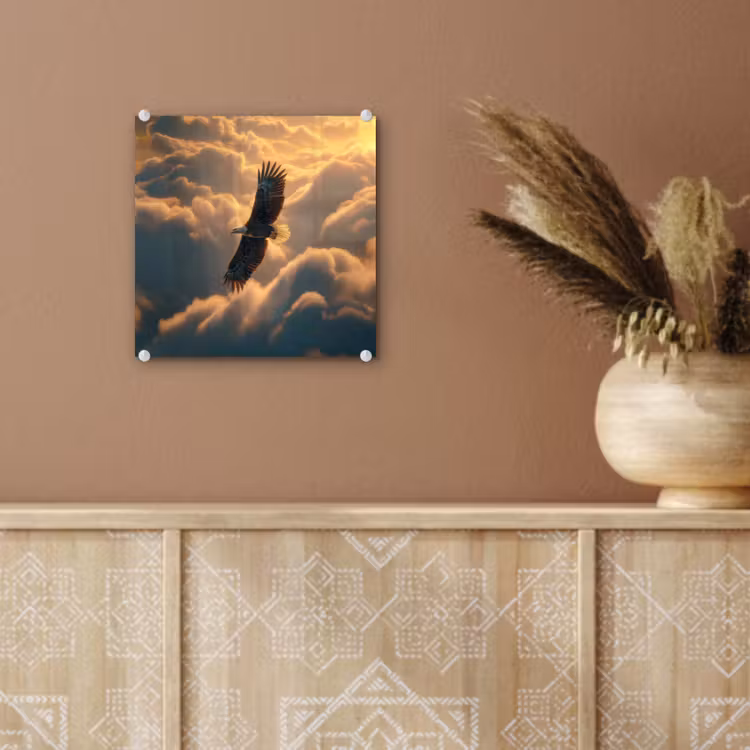 Adelaar - Wolken - Zon plexiglas 5mm klein -sfeer5