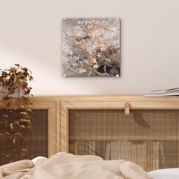 Amandelbloesem - Kunst - Van Gogh - Beige - Abstract plexiglas 5mm klein -sfeer4
