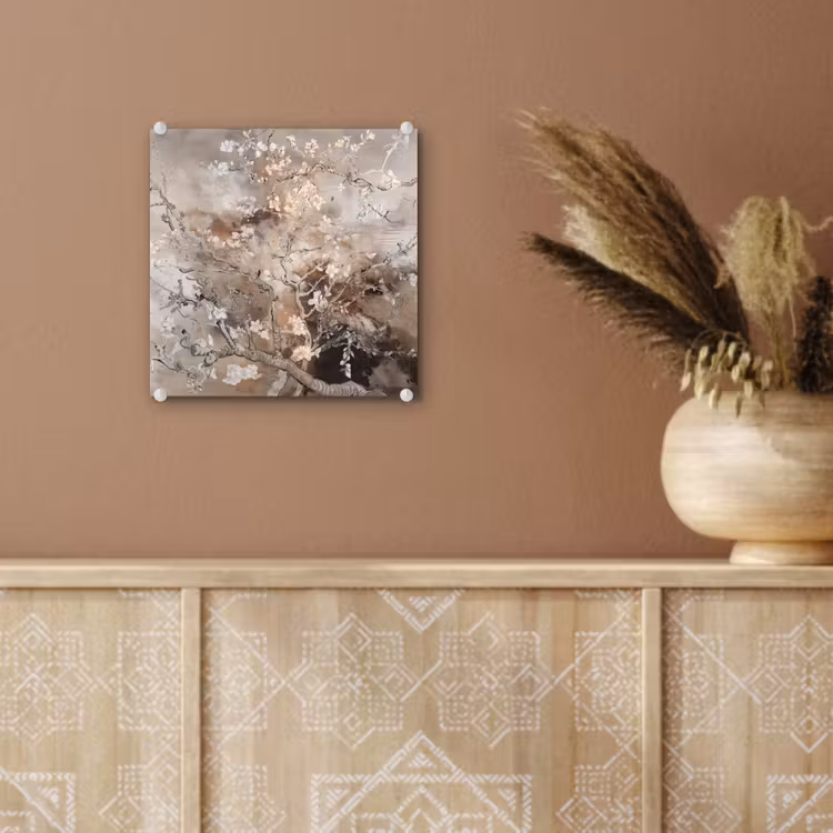 Amandelbloesem - Kunst - Van Gogh - Beige - Abstract plexiglas 5mm klein -sfeer5