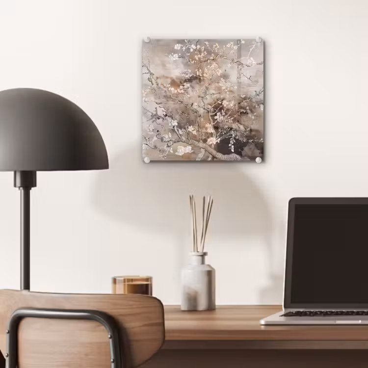 Amandelbloesem - Kunst - Van Gogh - Beige - Abstract plexiglas 5mm klein -sfeer6