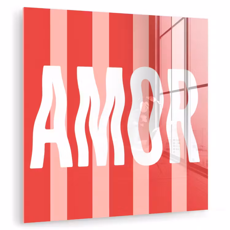 Amor - Strepen - Rood - Roze plexiglas 5mm klein -zzzproduct_nieuw