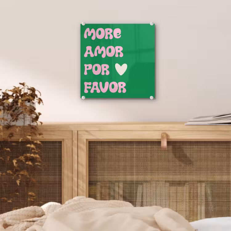 Amor - Valentijn - Groen - Tekst plexiglas 5mm klein -sfeer4