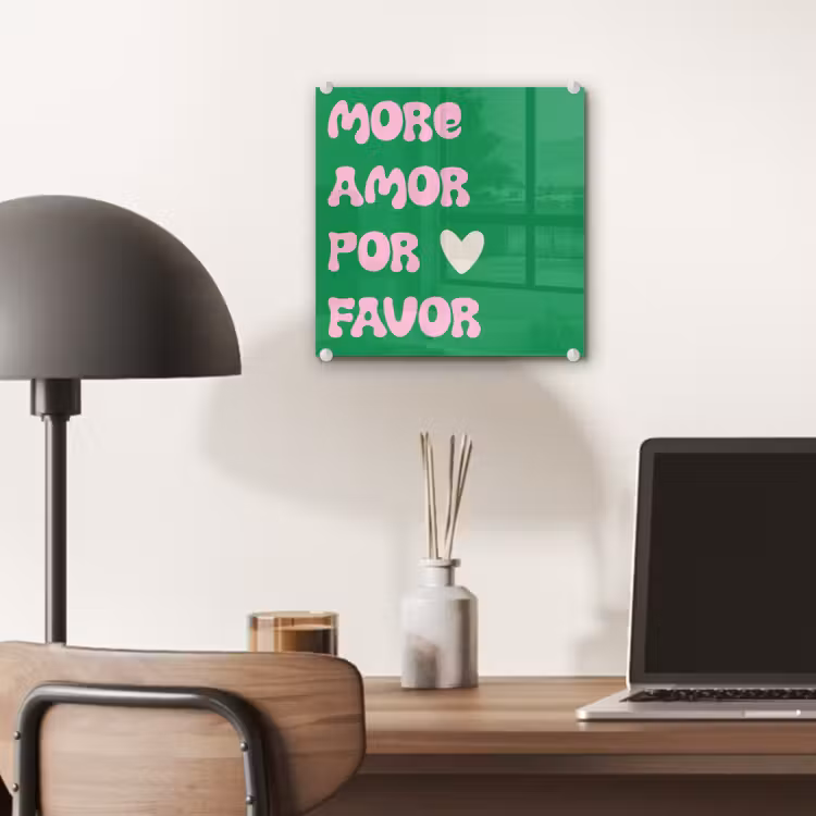 Amor - Valentijn - Groen - Tekst plexiglas 5mm klein -sfeer6
