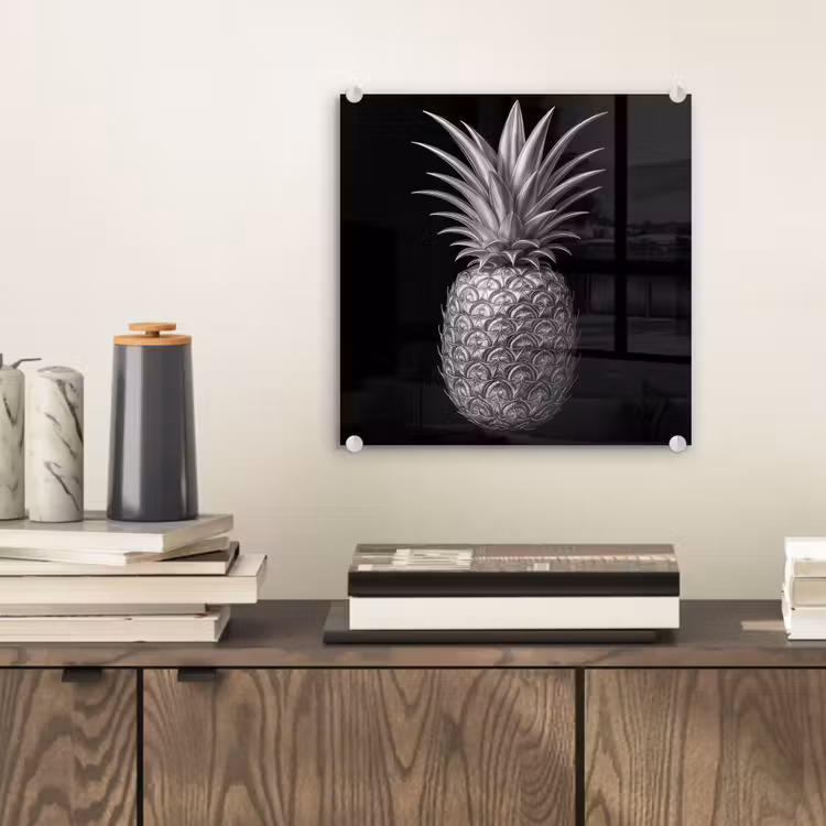 Ananas - Gedetailleerd - Bladeren plexiglas 5mm klein -sfeer1