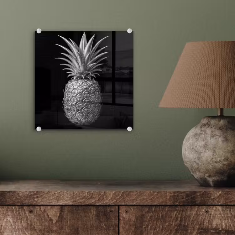 Ananas - Gedetailleerd - Bladeren plexiglas 5mm klein -sfeer3