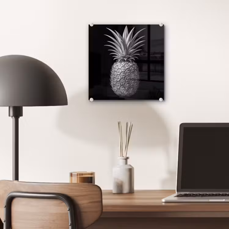 Ananas - Gedetailleerd - Bladeren plexiglas 5mm klein -sfeer6