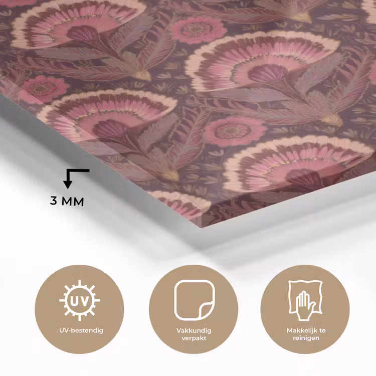Antiek - Bloemen - Kleurrijk plexiglas 5mm klein 11 -sfeer2