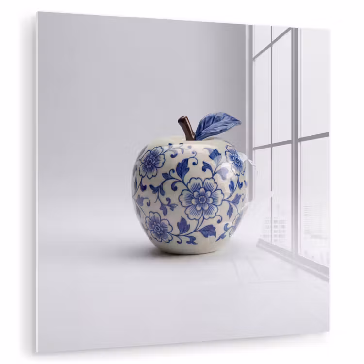 Appel - Blauw - Klassiek plexiglas 5mm klein -zzzproduct_nieuw