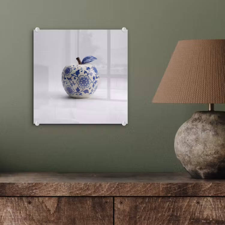 Appel - Blauw - Klassiek plexiglas 5mm klein -sfeer3