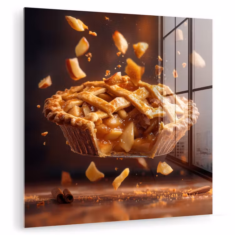 Appel - Taart - Warm - Eten plexiglas 5mm klein -zzzproduct_nieuw