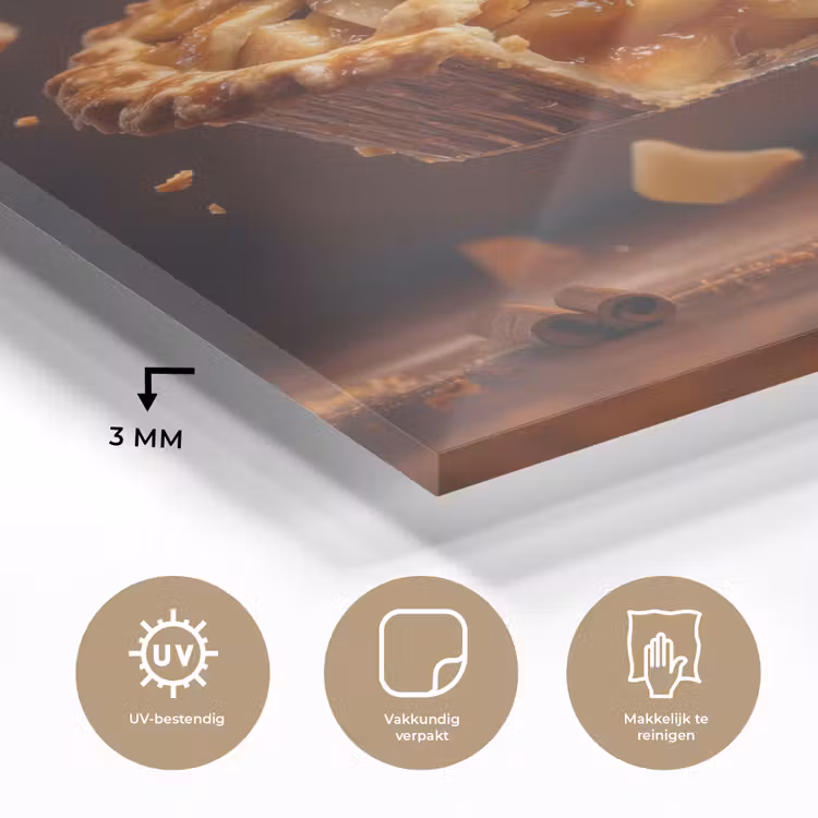 Appel - Taart - Warm - Eten plexiglas 5mm klein -sfeer2