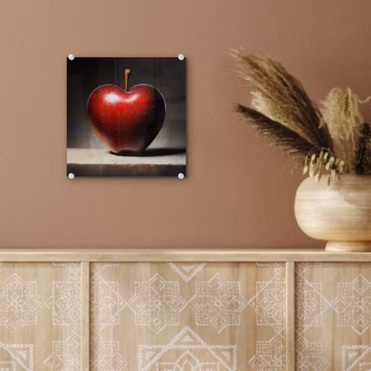 Apple - Hart - Rood plexiglas 5mm klein -sfeer5