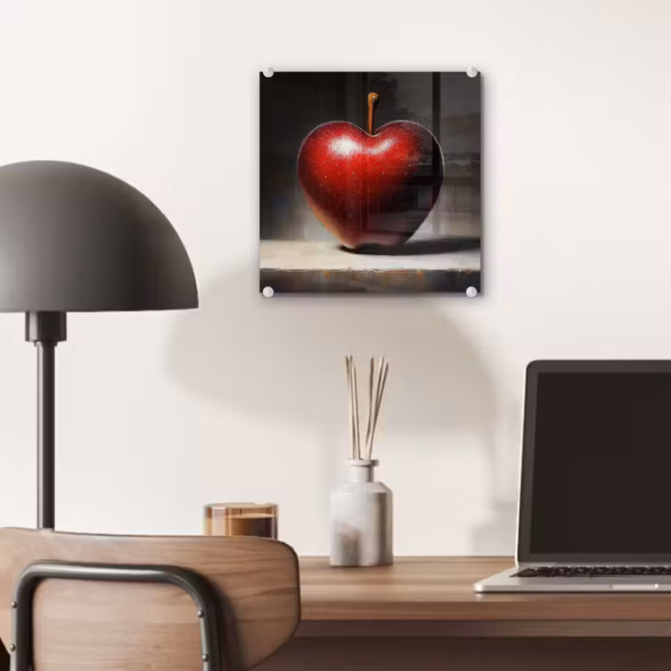 Apple - Hart - Rood plexiglas 5mm klein -sfeer6