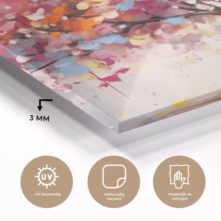 Aquarel - Boom - Kunst - Abstract plexiglas 5mm klein -sfeer2