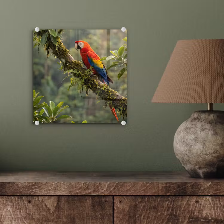 Ara - Jungle - Rood plexiglas 5mm klein -sfeer3