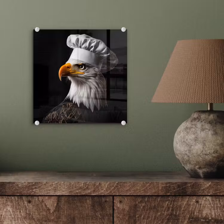 Arend -Amerika - Koksmuts - Vogel - Stoer plexiglas 5mm klein -sfeer3