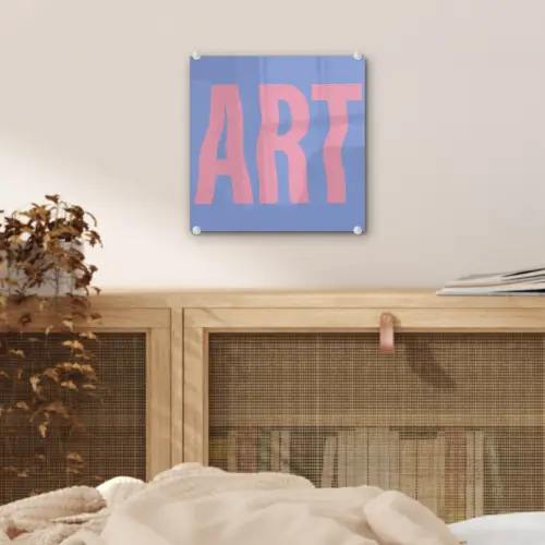 Art - Roze - Blauw plexiglas 5mm klein -sfeer4