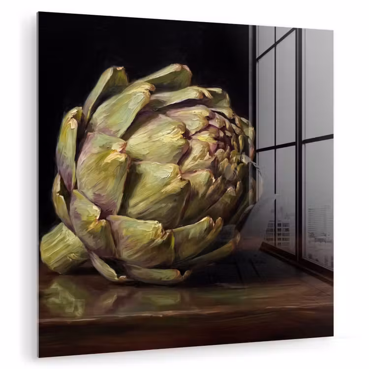 Glas schilderij - Artichok - Eten - Klassiek - Artichok - Eten - Klassiek plexiglas 5mm klein
