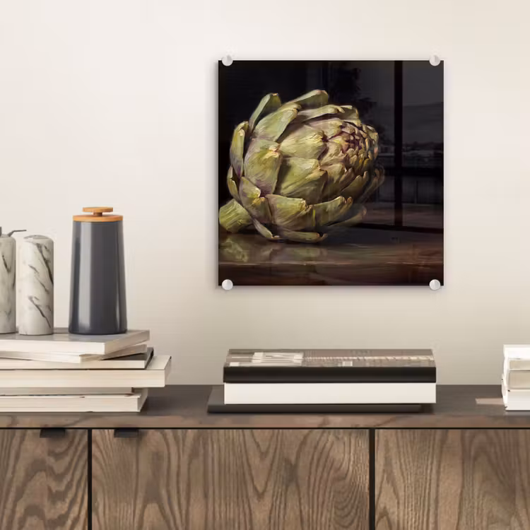 Glas schilderij - Artichok - Eten - Klassiek - Artichok - Eten - Klassiek plexiglas 5mm klein