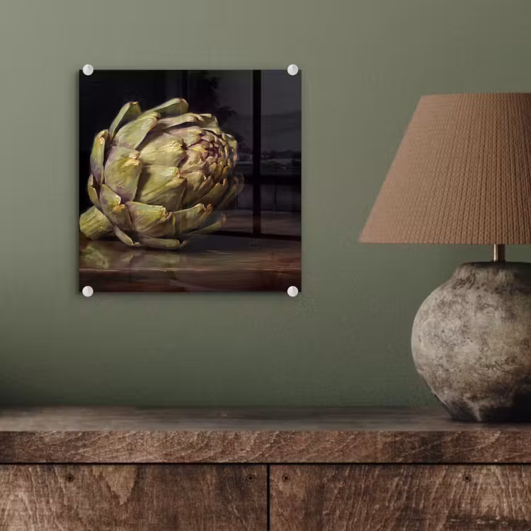 Glas schilderij - Artichok - Eten - Klassiek - Artichok - Eten - Klassiek plexiglas 5mm klein